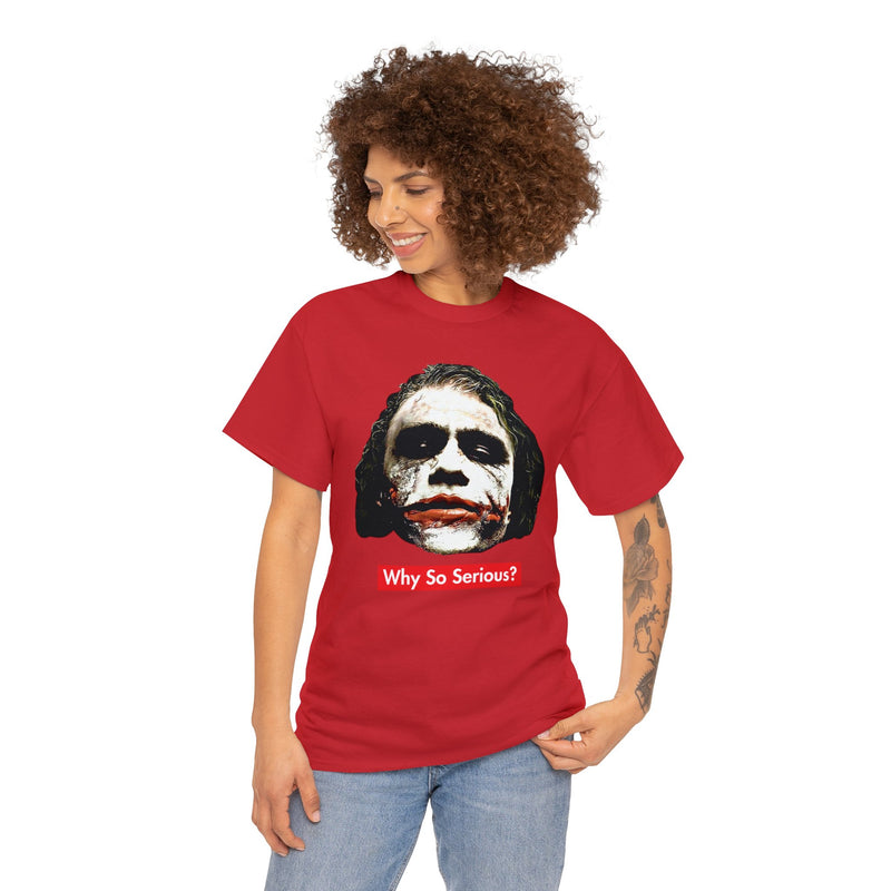 Joker Why So Serious? Heath Ledger x joker from the Dark knight T-Shirt by Over Hyped -Batman, joker, dc comic, red box