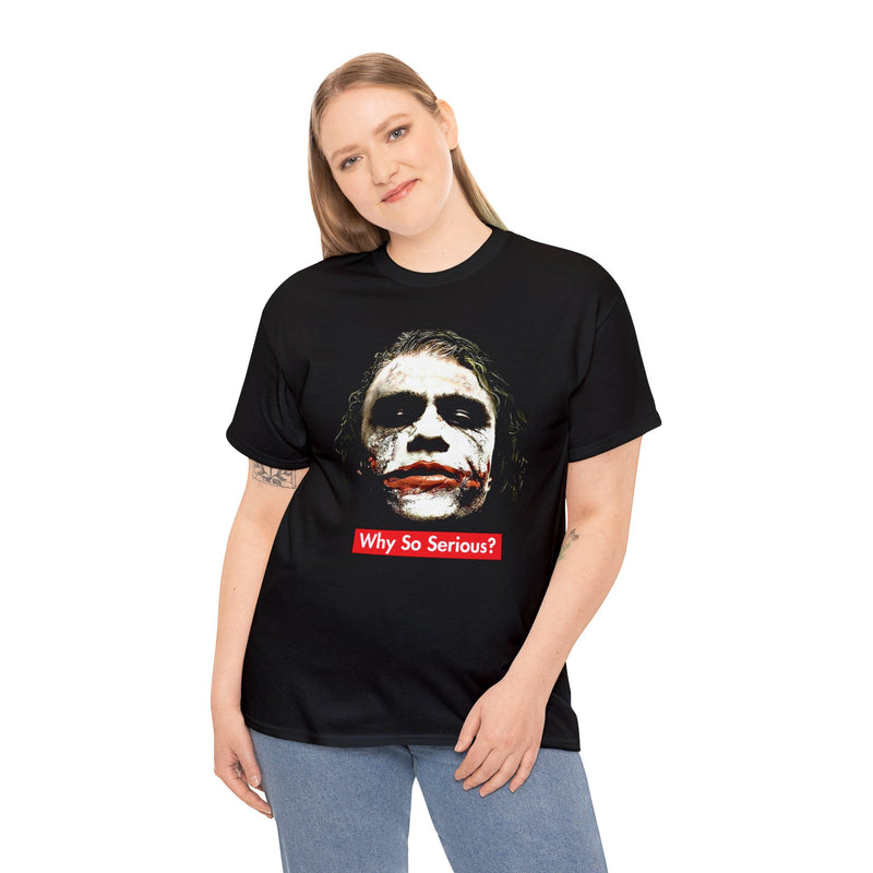 Joker Why So Serious? Heath Ledger x joker from the Dark knight T-Shirt by Over Hyped -Batman, joker, dc comic, red box