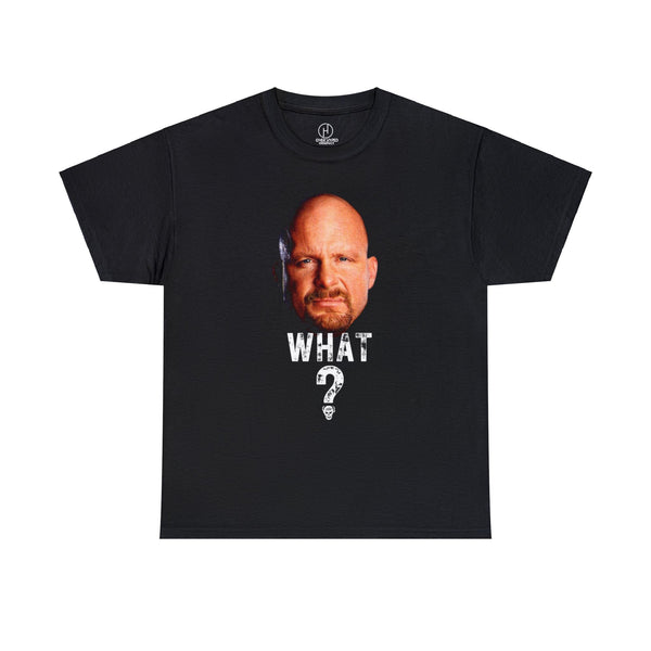 Adult Stone Cold  Steve Austin Head What? by over hyped tshirt wrestling tshirt