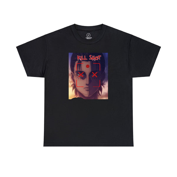 Eren Yeager x Kill Shot Tshirt by Over Hyped-attack on titan,levi, attack titan