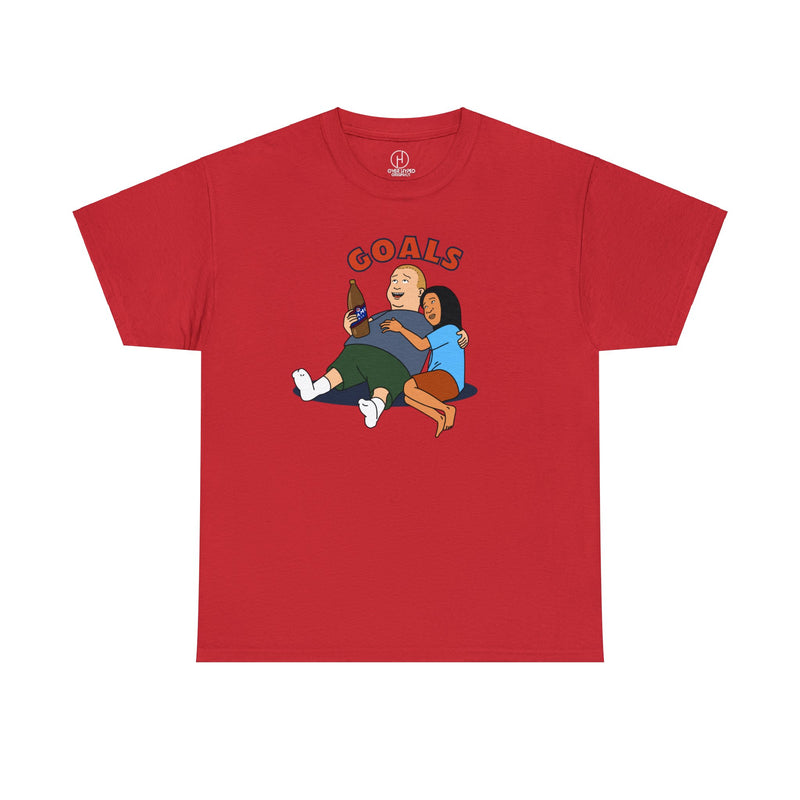 Bobby Hill x Connie Souphanousinphone x Goals Tshirt by Over Hyped-king of the hill, hank hill, love, peggy hill